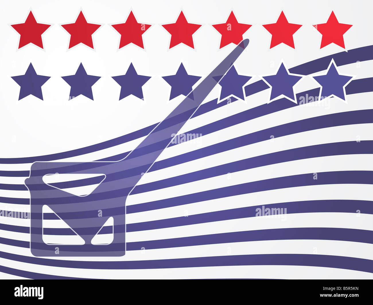 Checkmark Over Stars And Stripes Illustrationg United States Elections ...