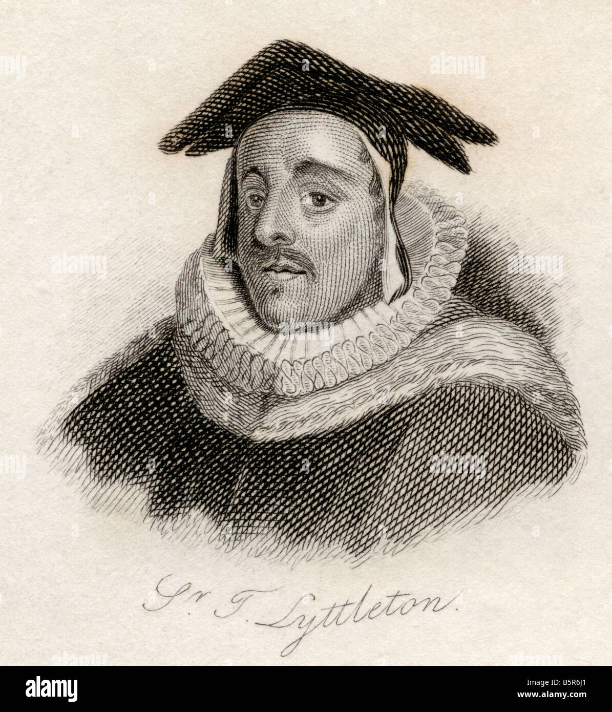 Sir Thomas de Littleton, c.1407 - 1481.  English judge and legal writer. Stock Photo