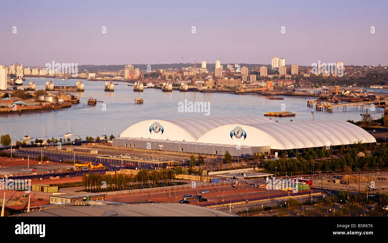 overhead aerial David Beckham Soccer Academy in Greenwich London with