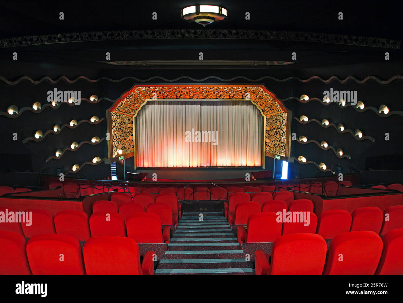 original art deco theater cinema moviehouse Stock Photo Alamy