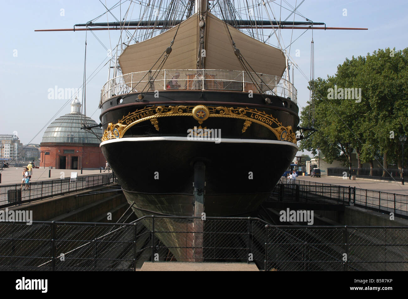 The Cutty Sark Tall Ship At Greenwich Dry Dock Before Fire Stock Photo Alamy