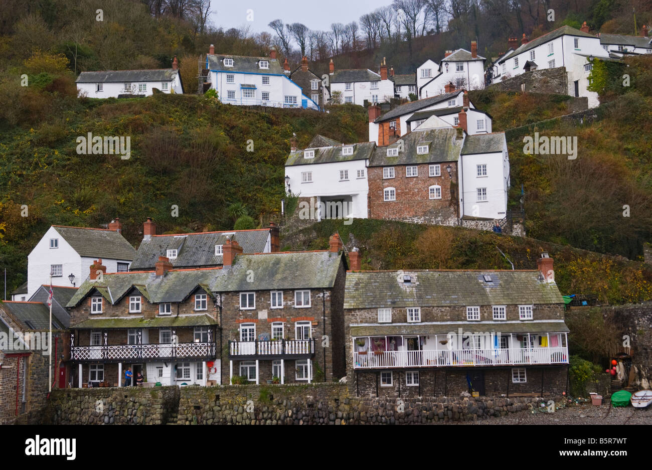 View Of Cottages From The Harbour In The Coastal Village Of