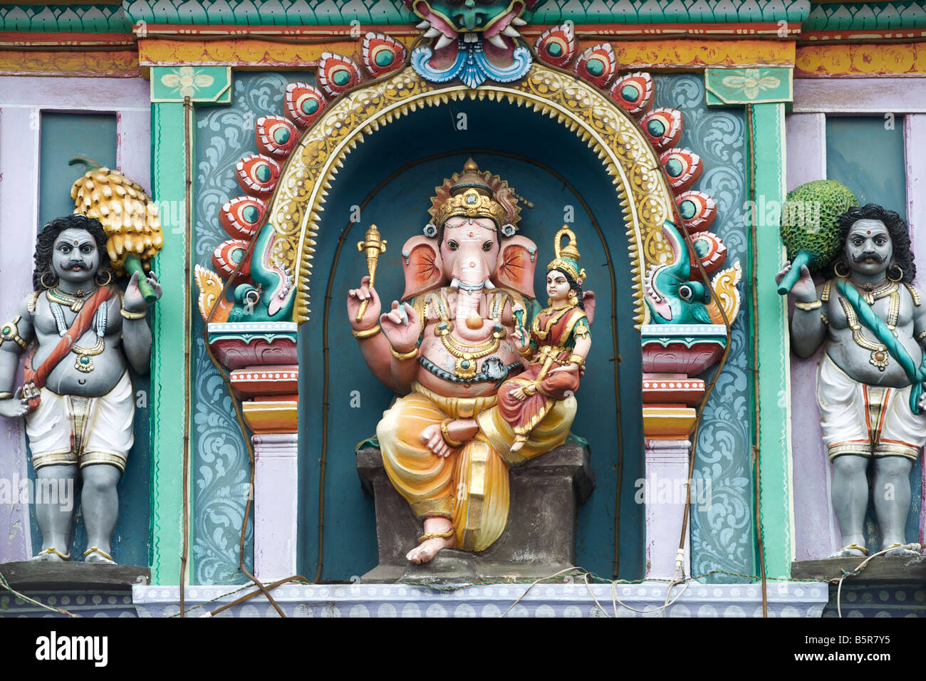 Ganesh temple on bharathi street hires stock photography and images