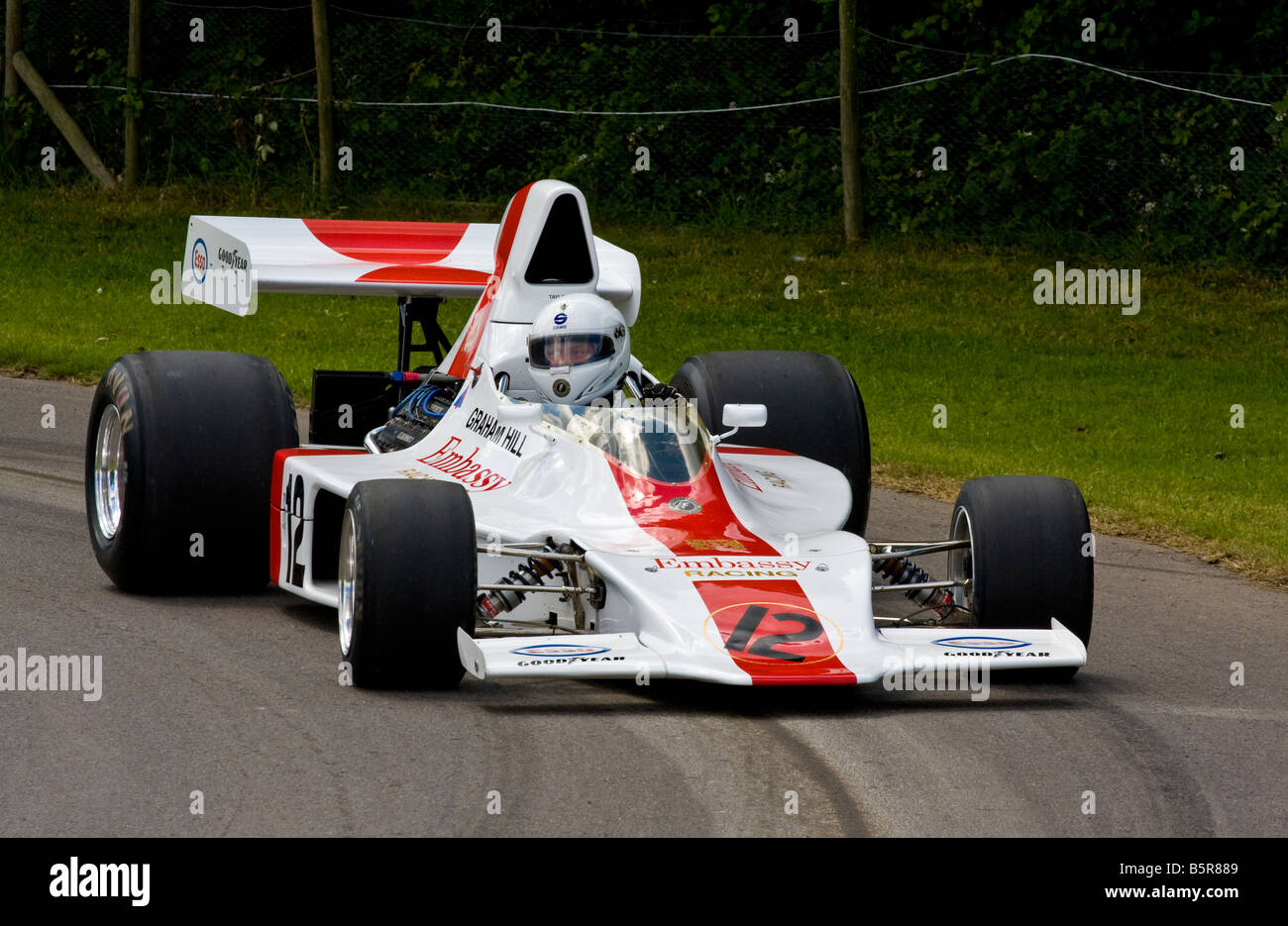 1973 Shadow-Cosworth DN1 with driver Daryl Taylor at Goodwood Festival of Speed, Sussex, UK. Stock Photo