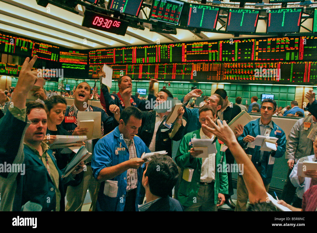 New York Board of Trade trading floor Stock Photo