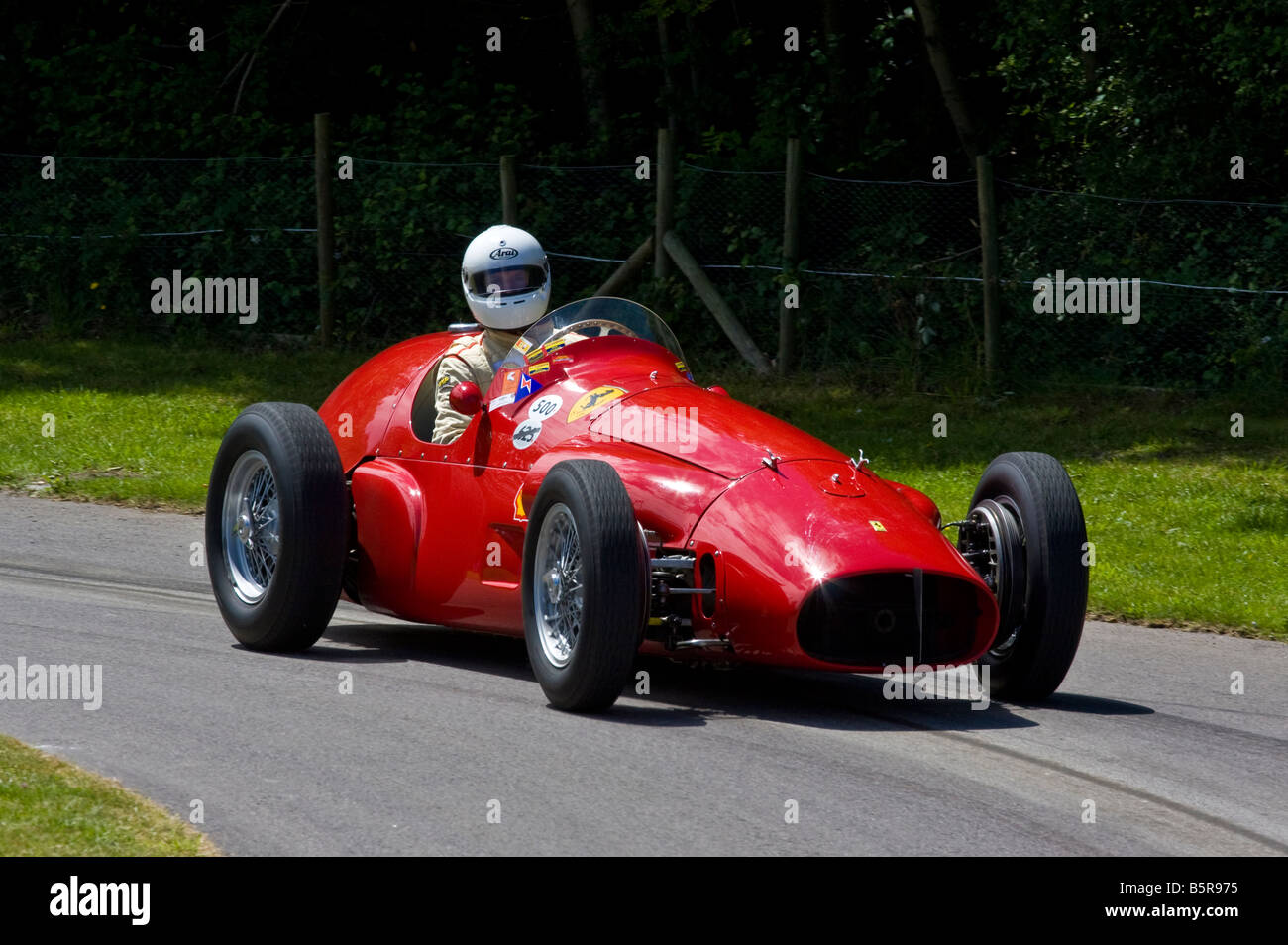 1952 Ferrari 500/625 with driver Alexander Boswell at Goodwood Festival of Speed, Sussex, UK. Stock Photo