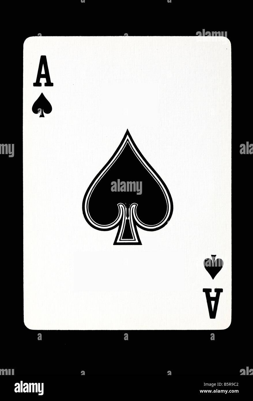 Ace of Spades playing card against a black background - Original ...