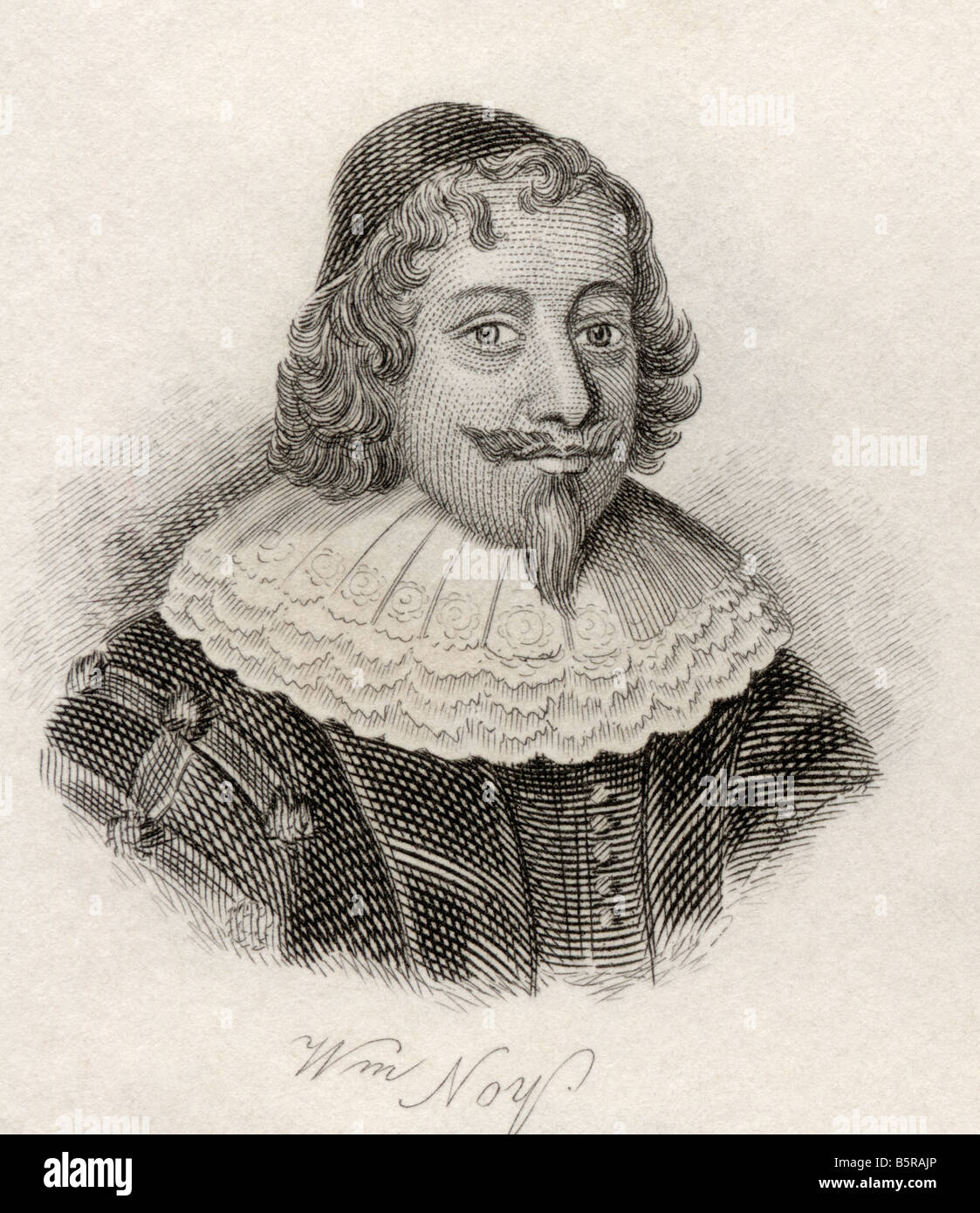 William Noy, 1577 - 1634. British jurist.  From the book Crabb's Historical Dictionary, published 1825. Stock Photo