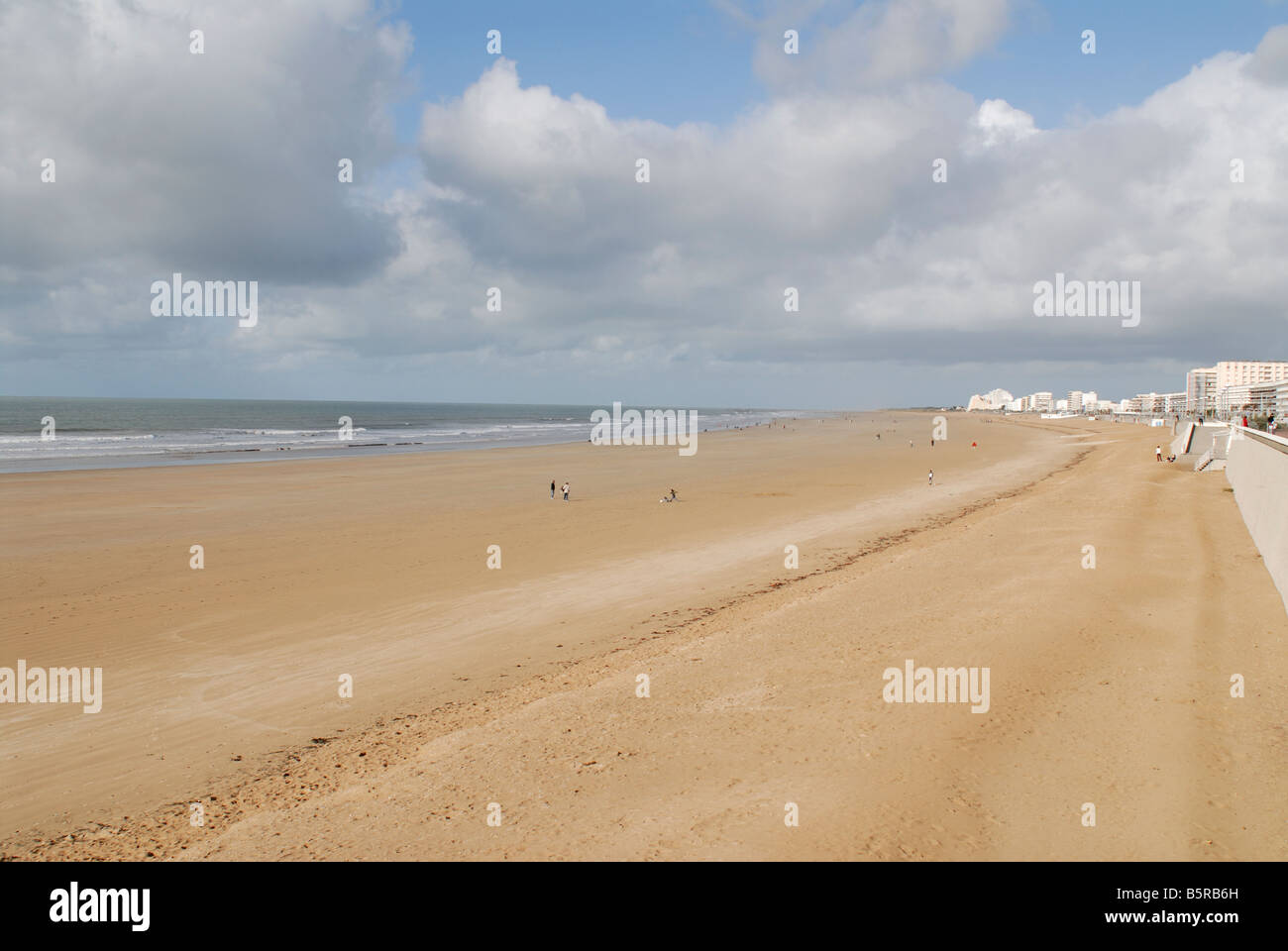Beach At St Jean De Monts Vendee France Stock Photo