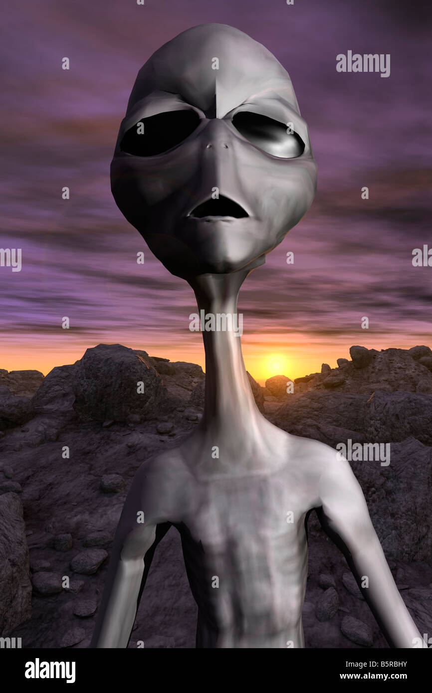 Computer Generated Image Of An Alien Stock Photo