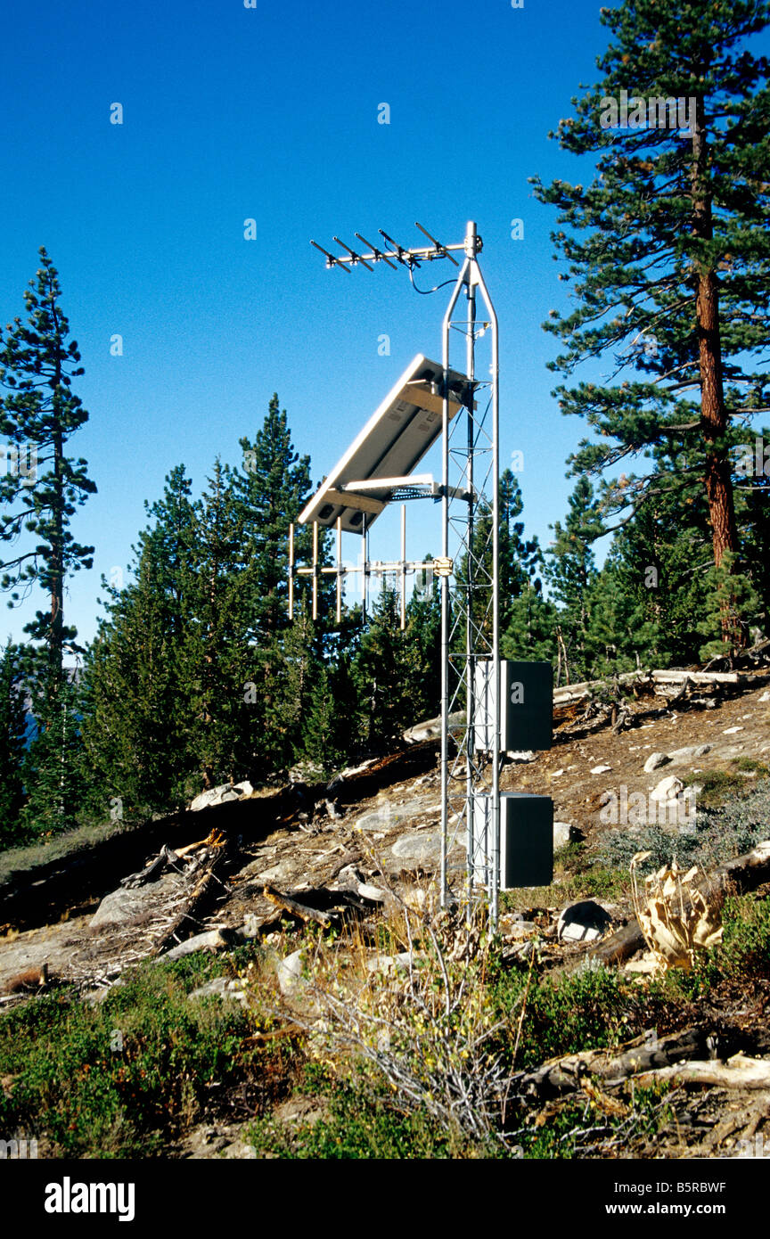 Seismological Station, transmitting tower. Stock Photo