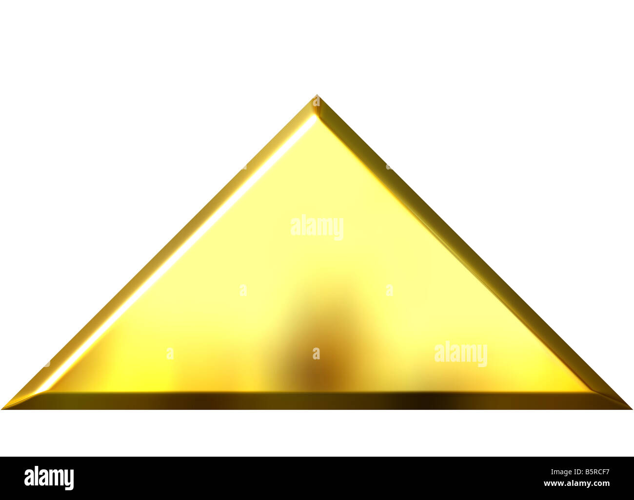 3d golden pyramid Stock Photo