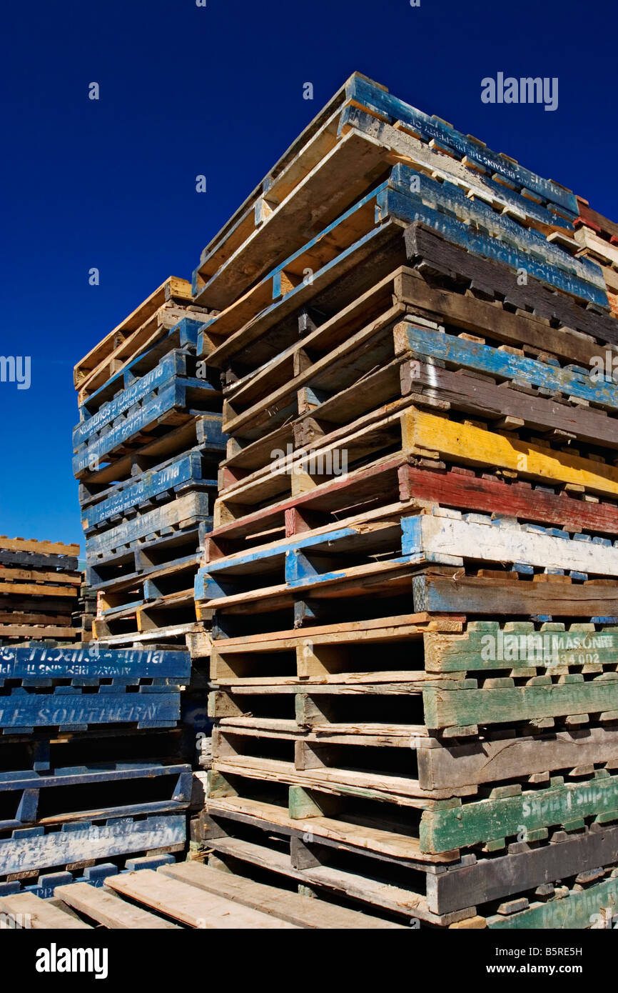 Freight Handling / Stacks of Shipping Pallets.Melbourne Victoria