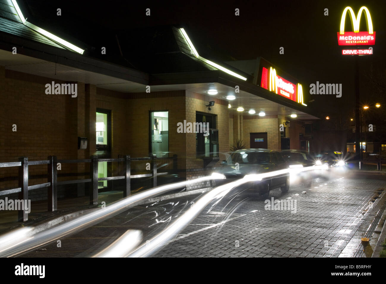 Mcdonalds DriveThru Milton Keynes Buckinghamshire Stock Photo Alamy
