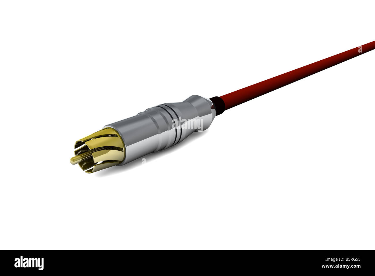 Audio Visual Cables For TV Video Isolated on White Stock Photo - Alamy