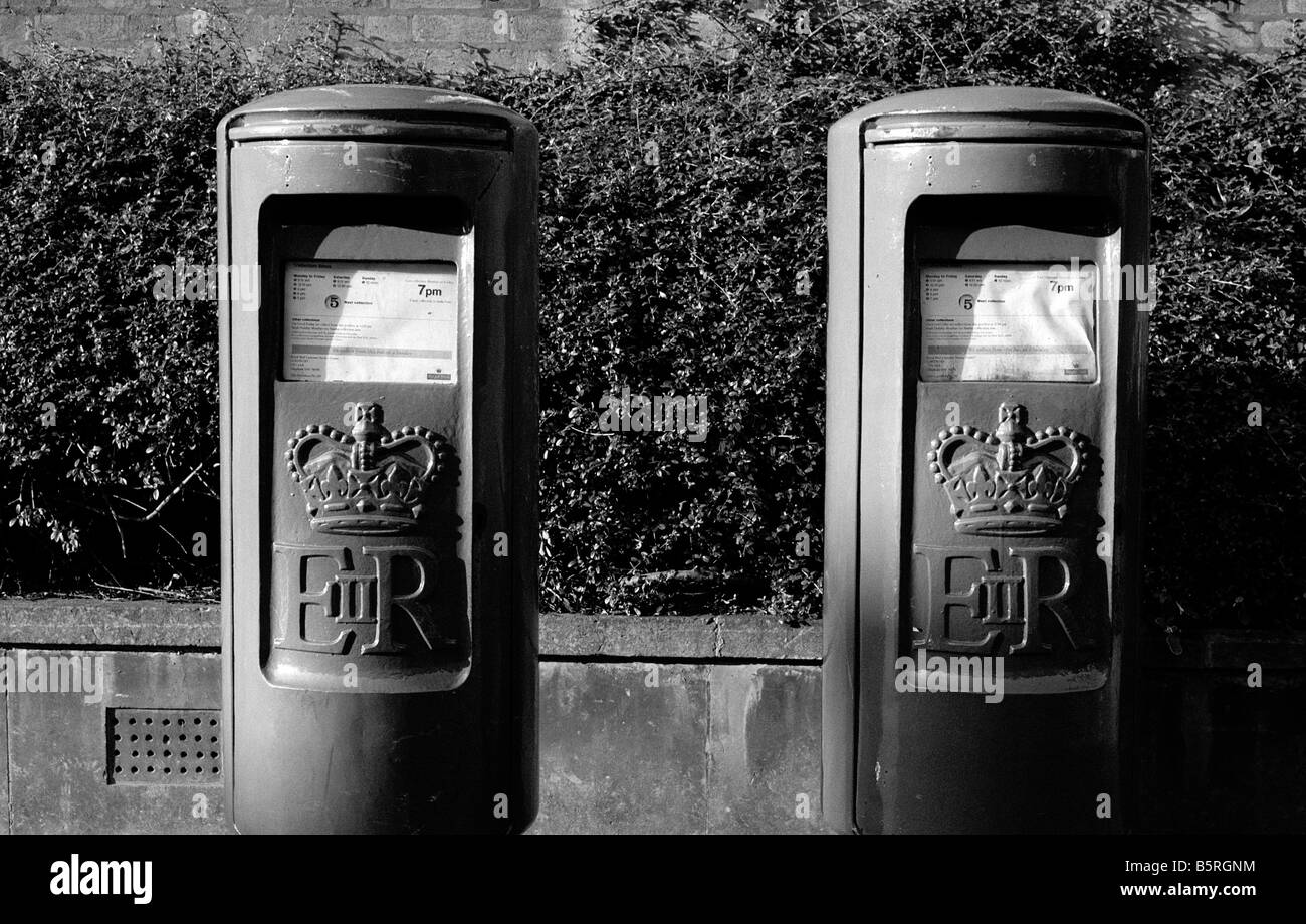 Post type-K boxes in Old Square, Warwick, Warwickshire, England, UK Stock Photo