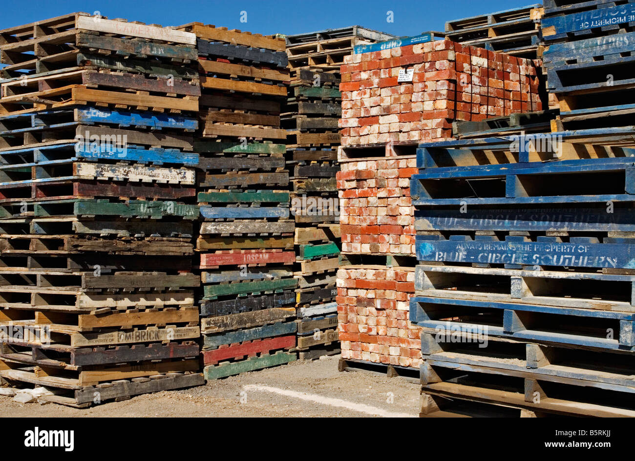 Freight Handling / Stacks of Shipping Pallets.Melbourne Victoria