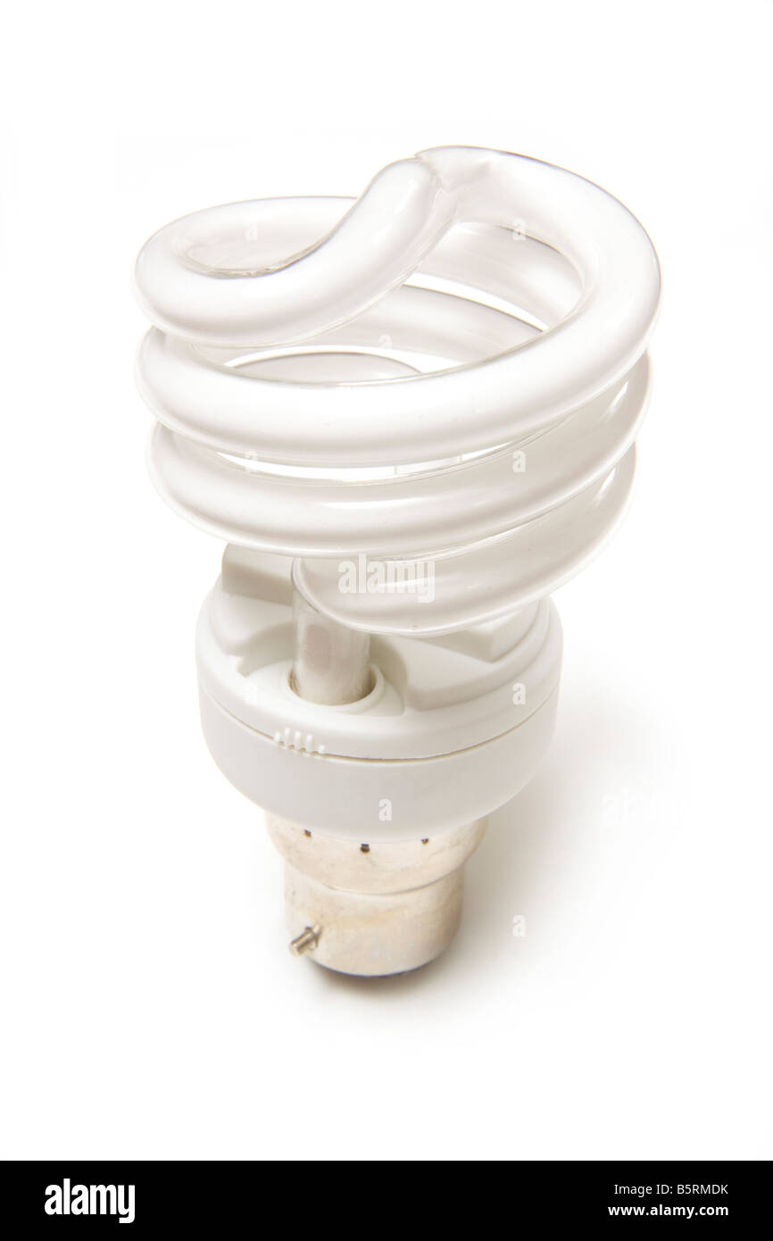 Energy saving light bulb isolated on a white studio background Stock ...