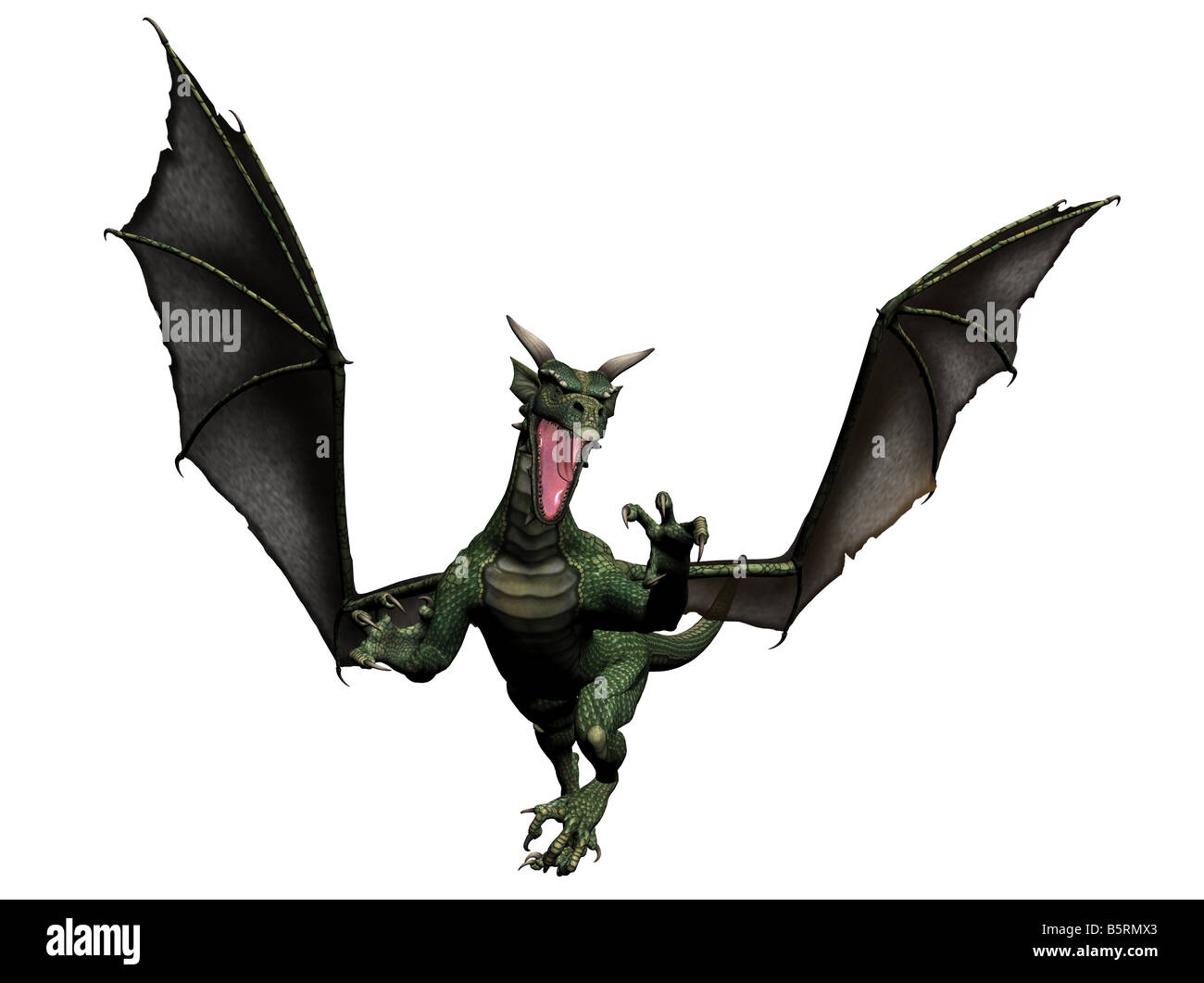 A Flying Dragon Rendered With Bryce 6 Stock Photo Alamy