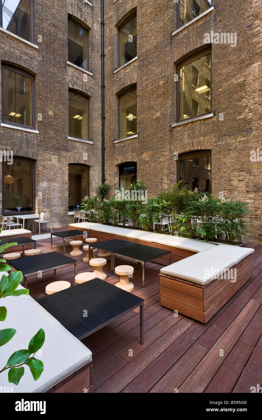 Devonshire Terrace Restaurant in the City of London Stock Photo