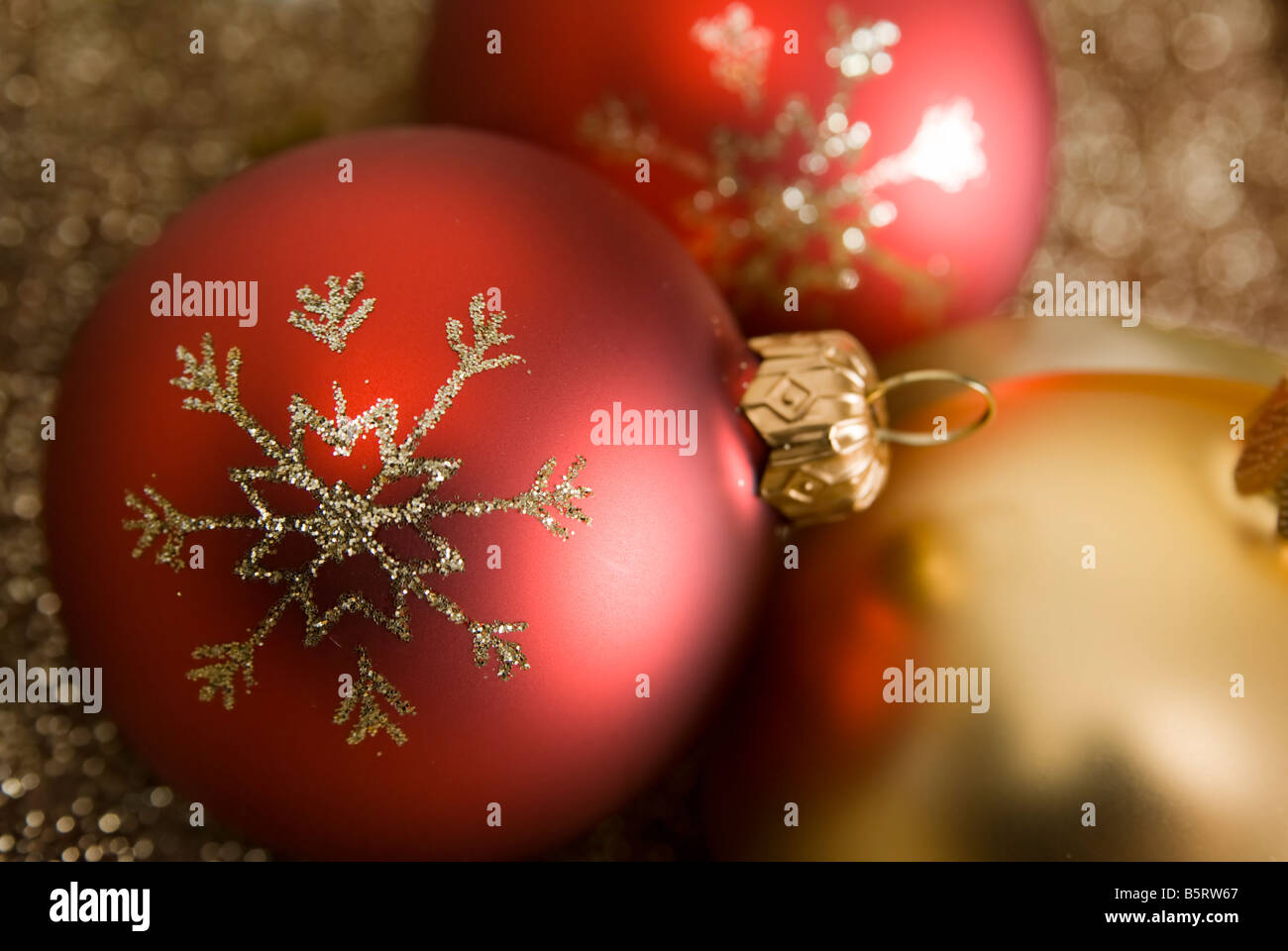 Christmas balls. Shallow depth of field, aRGB. Stock Photo