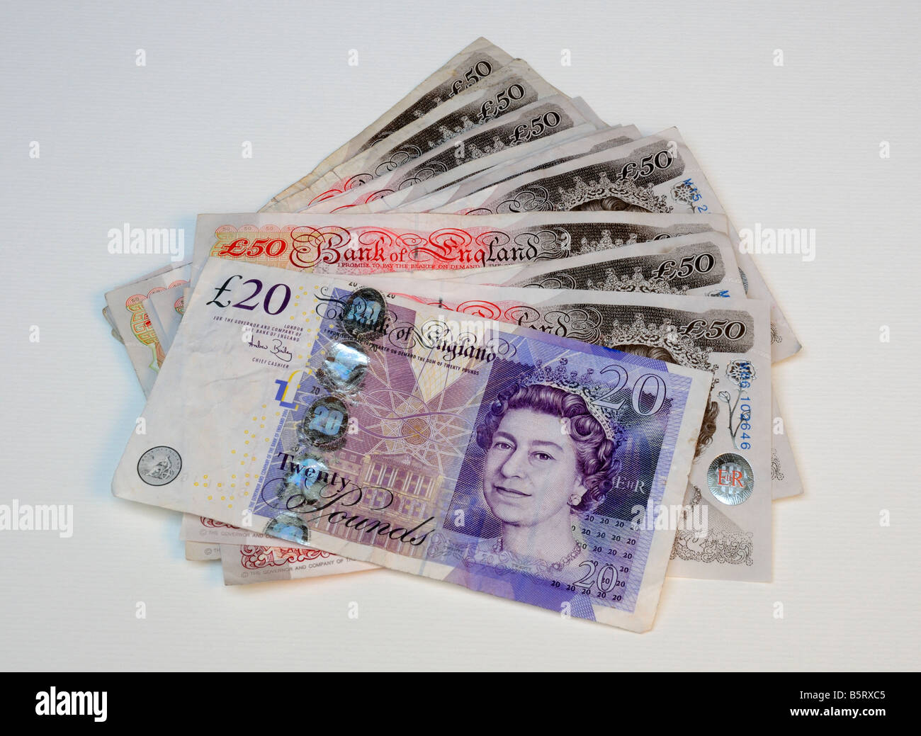 Great Britain UK Pound Bank Notes Stock Photo