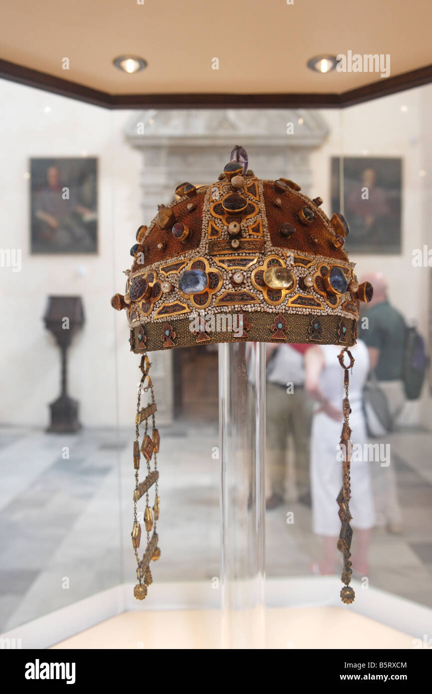 Tiara of Constance of Aragon, the Treasury, Palermo Cathedral, Sicily Stock Photo