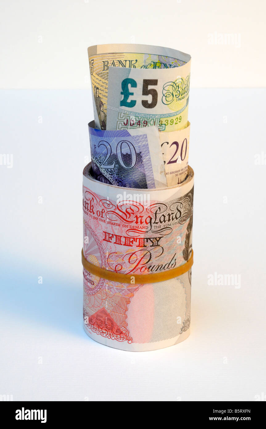 Great Britain UK Pound Bank Notes Stock Photo