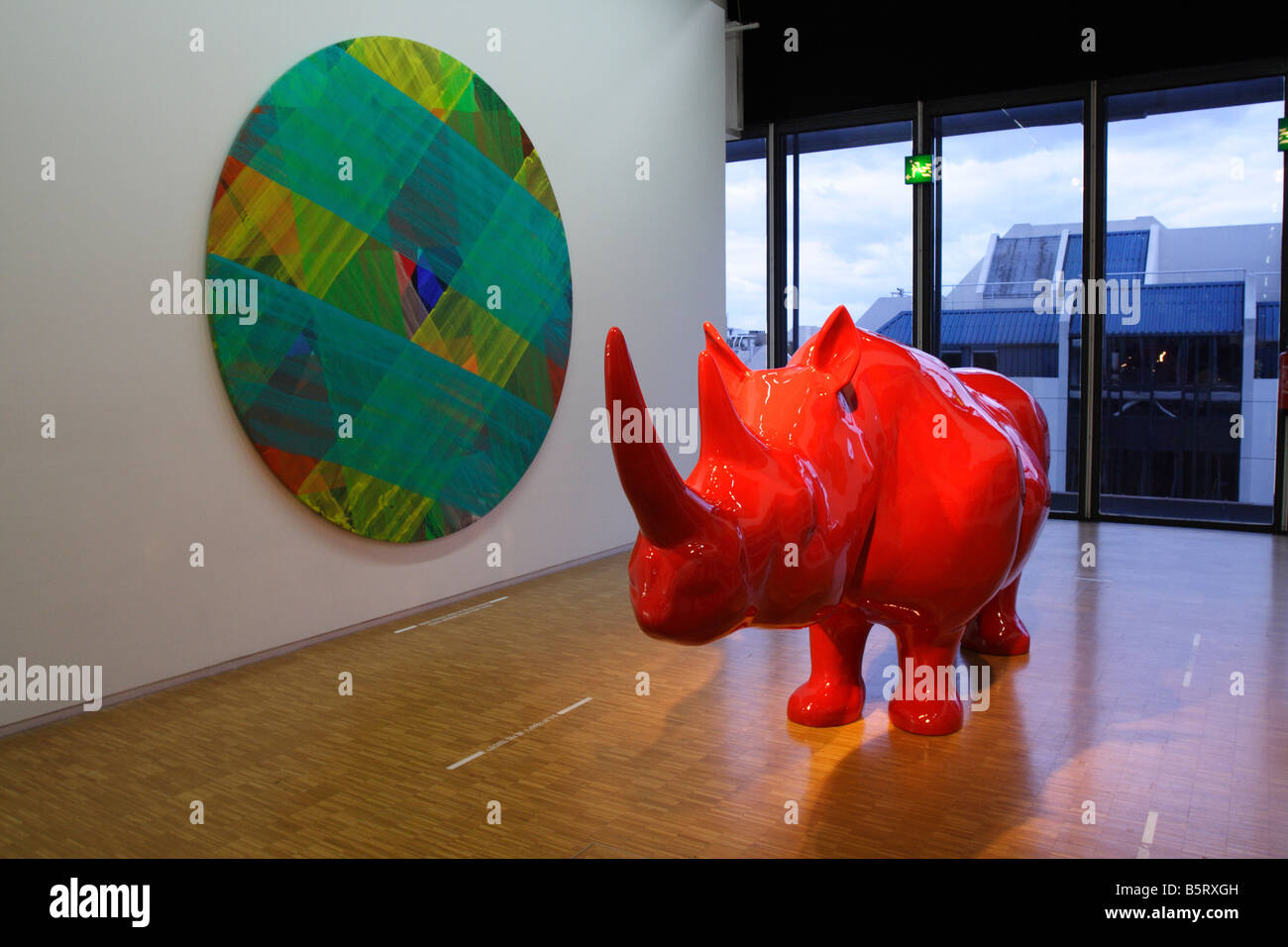 Le Rhinoceros - modern art in the Centre Pompidou (Musee national d'art moderne) Paris Stock Photo
