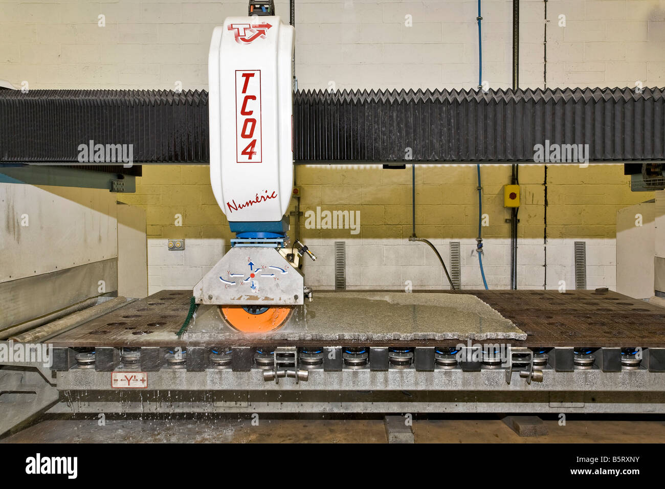 Industrial marble cutting for worktops using Thibaut automated cutting ...