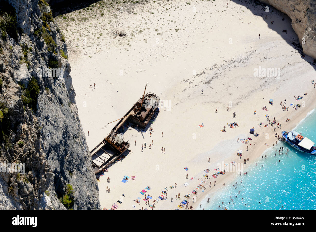 Navagio (shipwreck) Bay, Zakynthos, Greece Stock