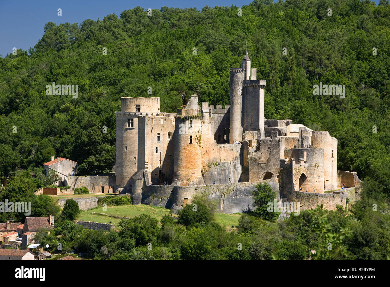 Chateau de Bonaguil in Lot et Garonne, France, Europe Stock Photo
