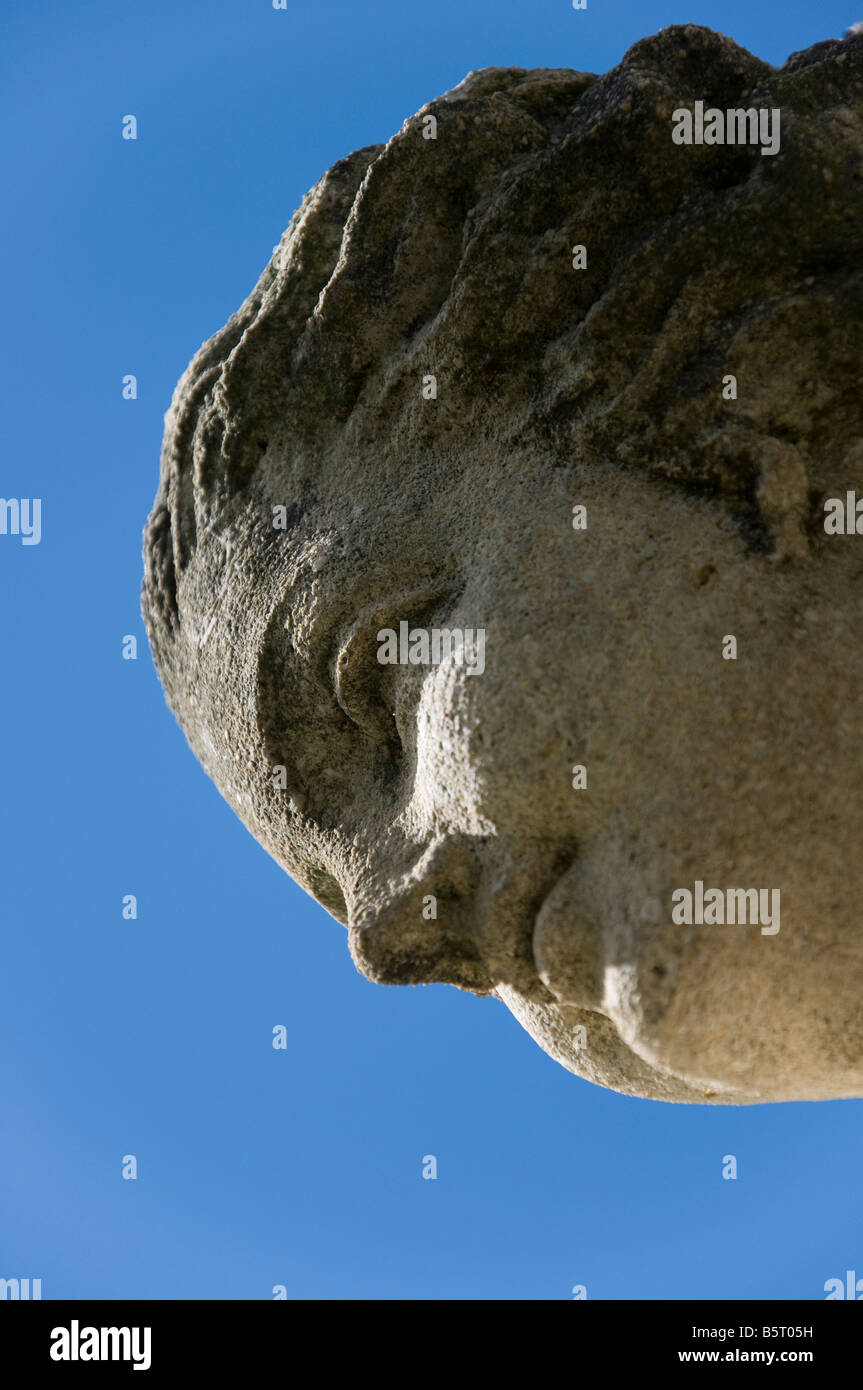 Female Stone Carved Statue Port Of Tignale Area Lake Garda Italy Stock 