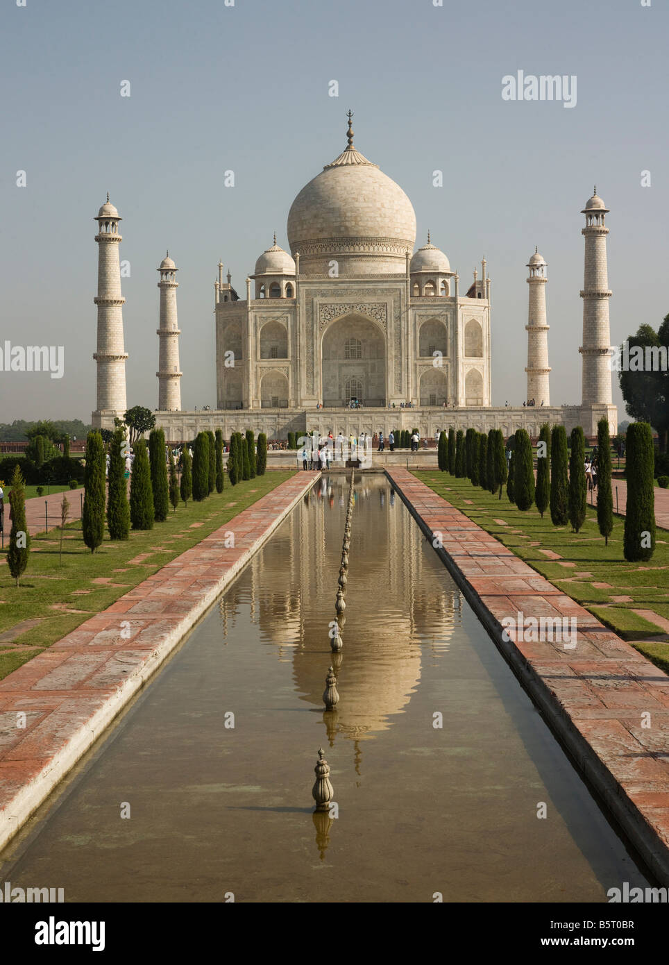 Taj Mahal With Reflections Stock Photo