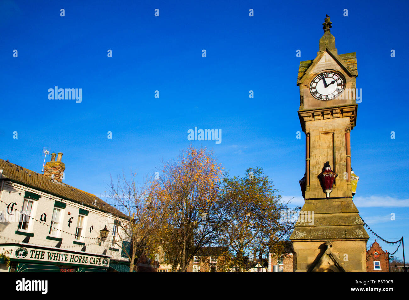 Clock Tower Thirsk North Yorkshire England Stock Photo