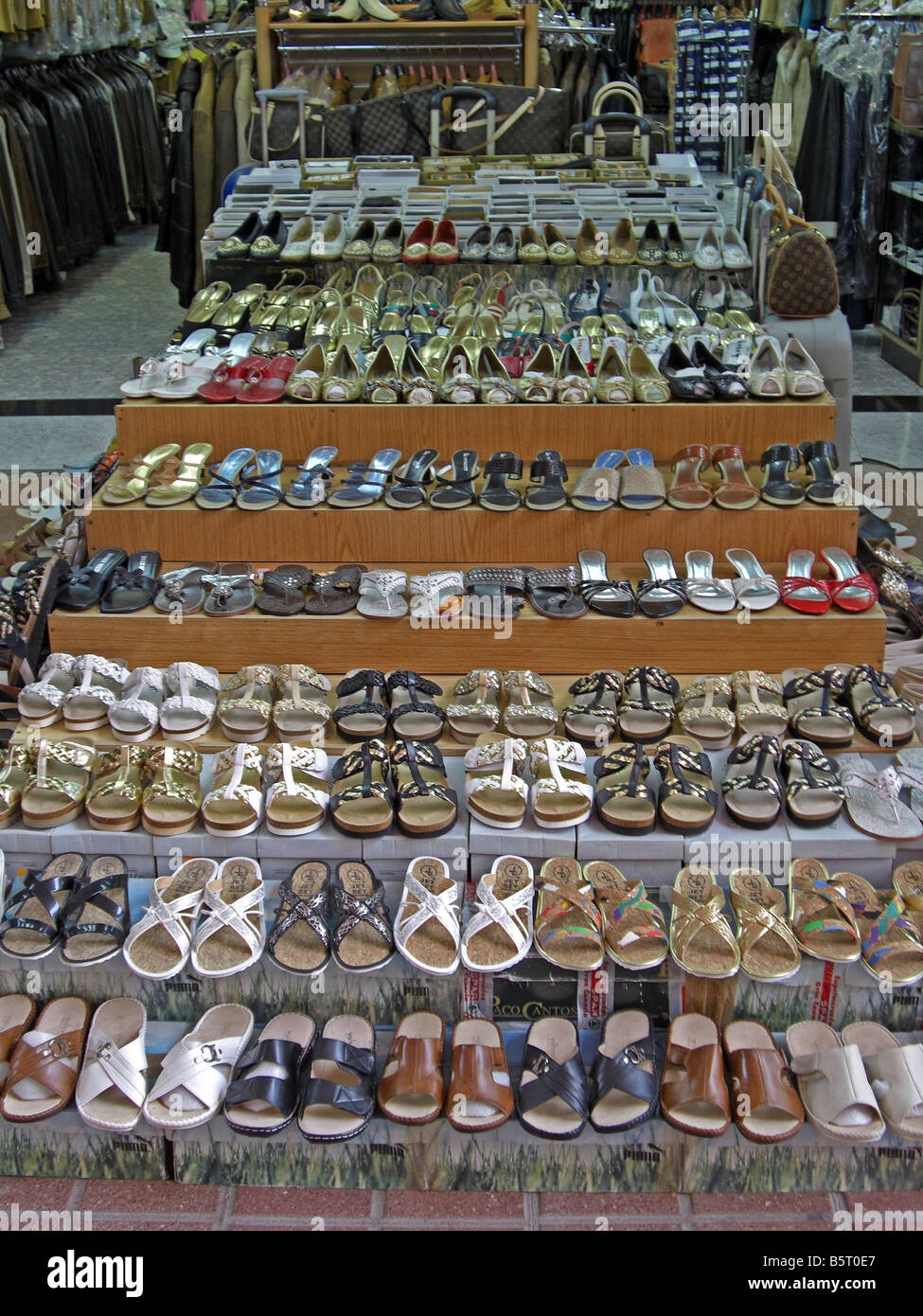 Shoe shop in Spain Stock Photo Alamy