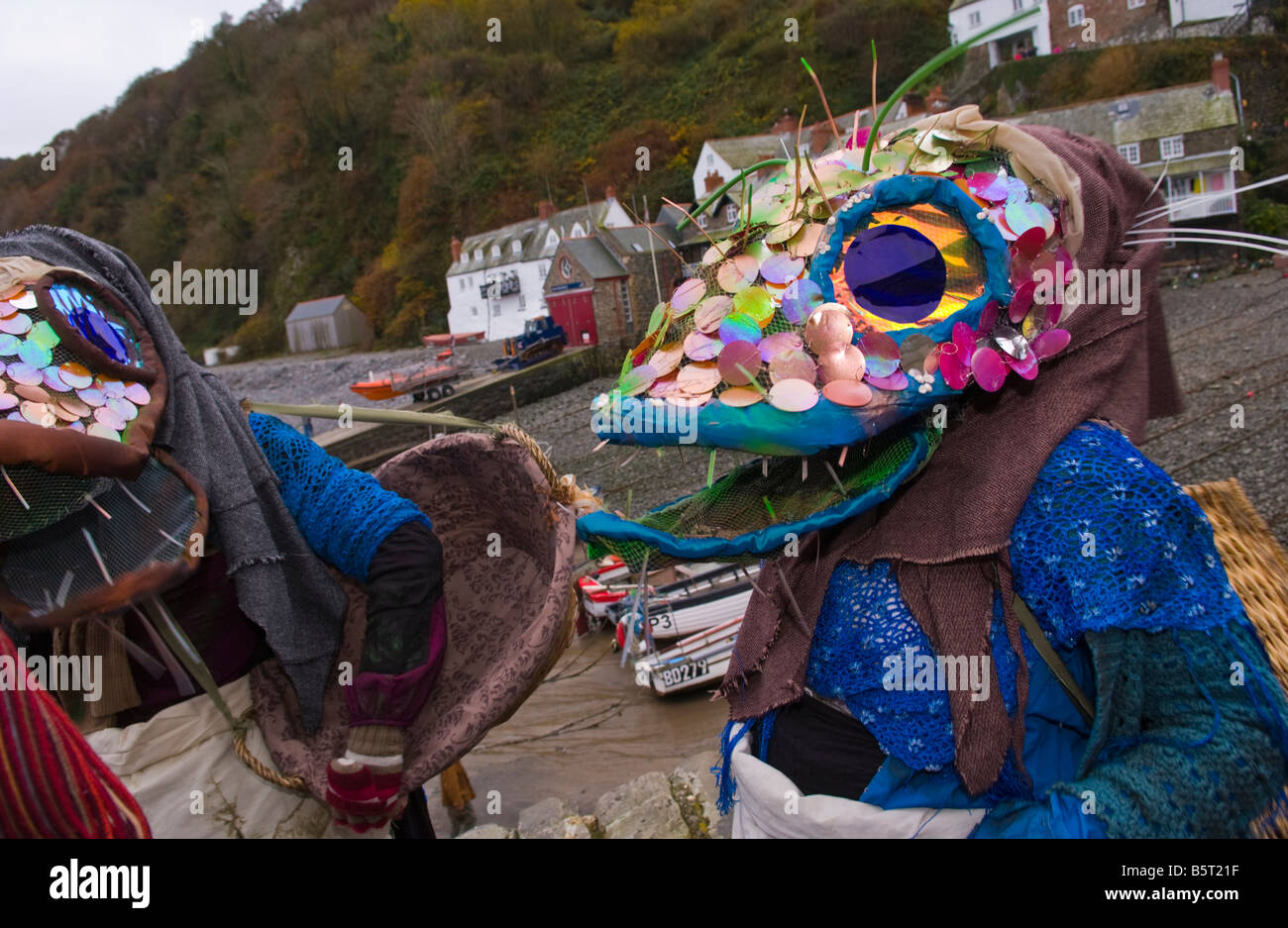 Fishwives street theatre during annual Herring Festival in the coastal