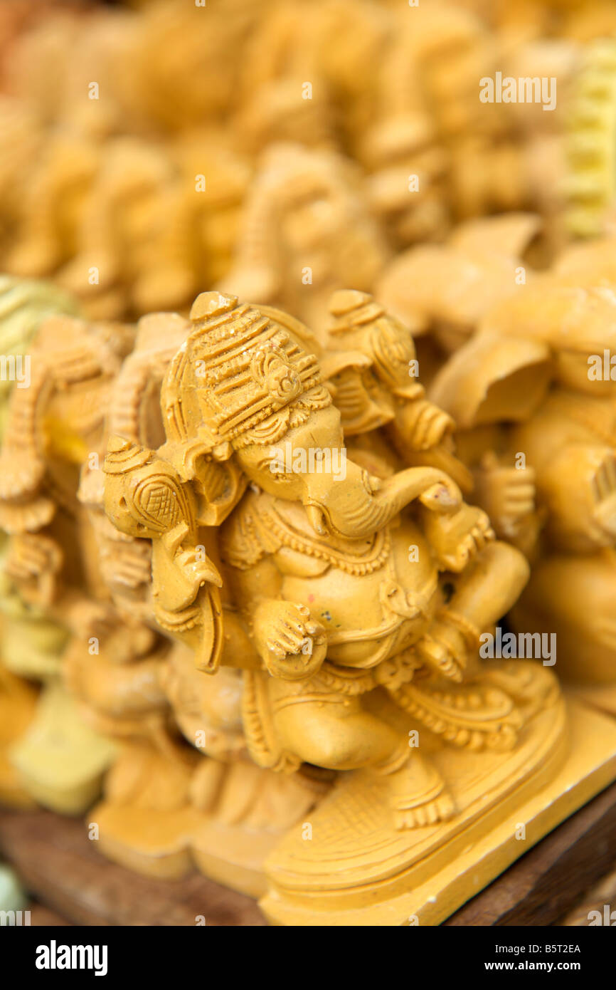 Closeup detail of Ganesh statues for sale in Pondicherry India Stock