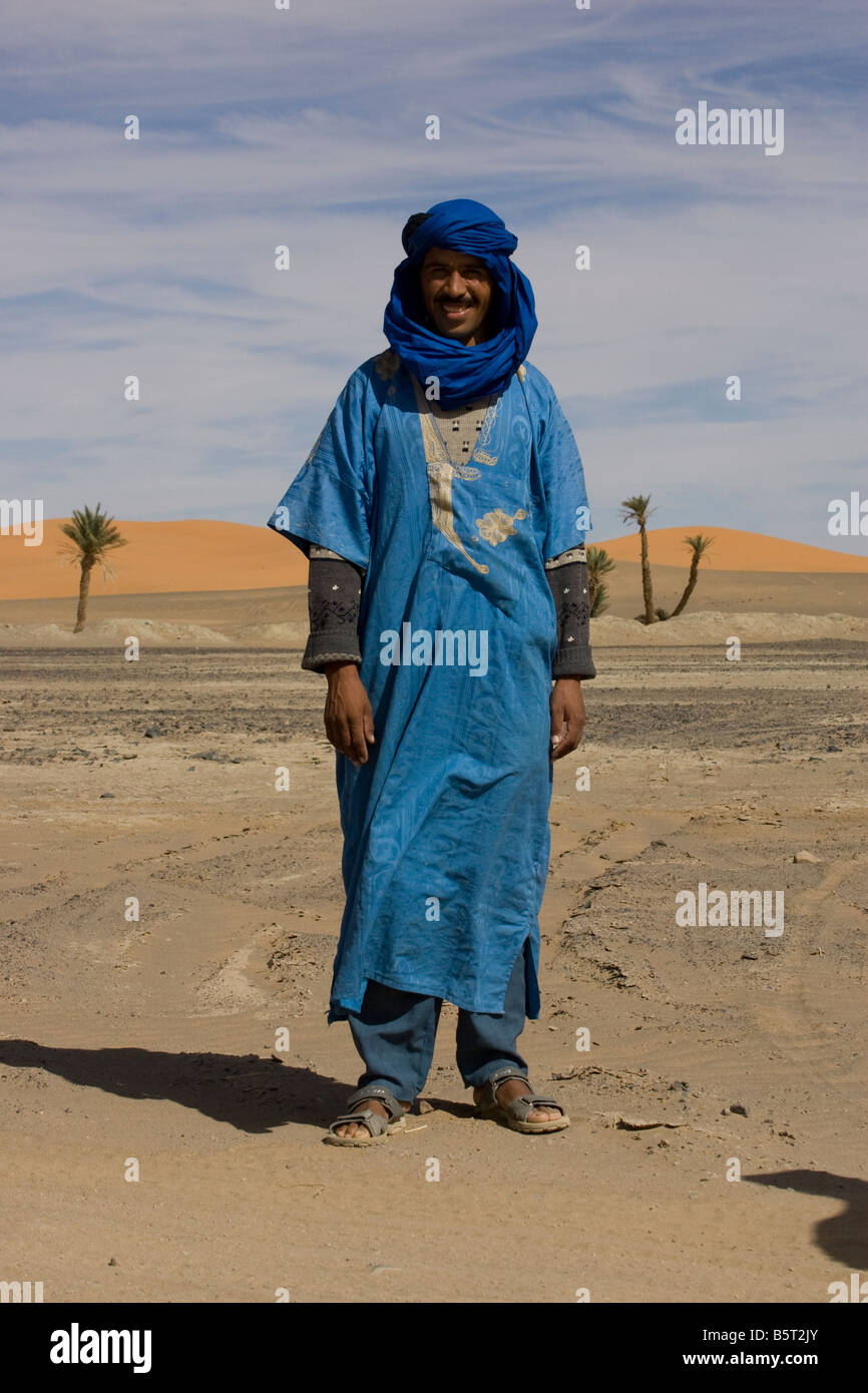 Smiling Bedouin man, Merzouga, Morocco, North Africa Stock Photo Alamy