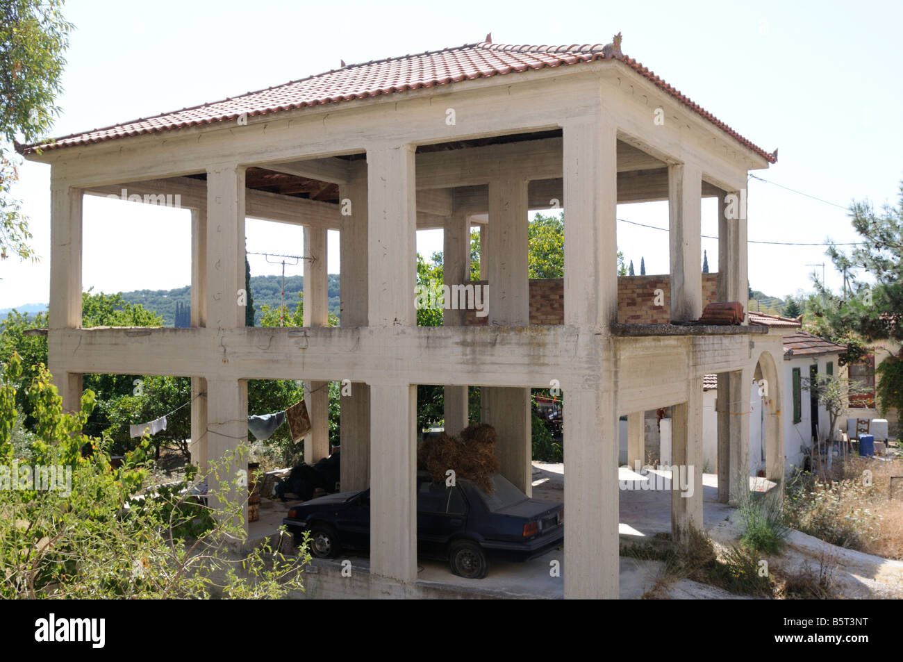 A building under construction, Zakynthos, Greece Stock Photo