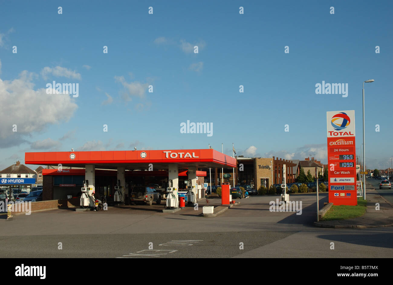 Total filling station, Hinckley, Leicestershire, England, UK Stock Photo