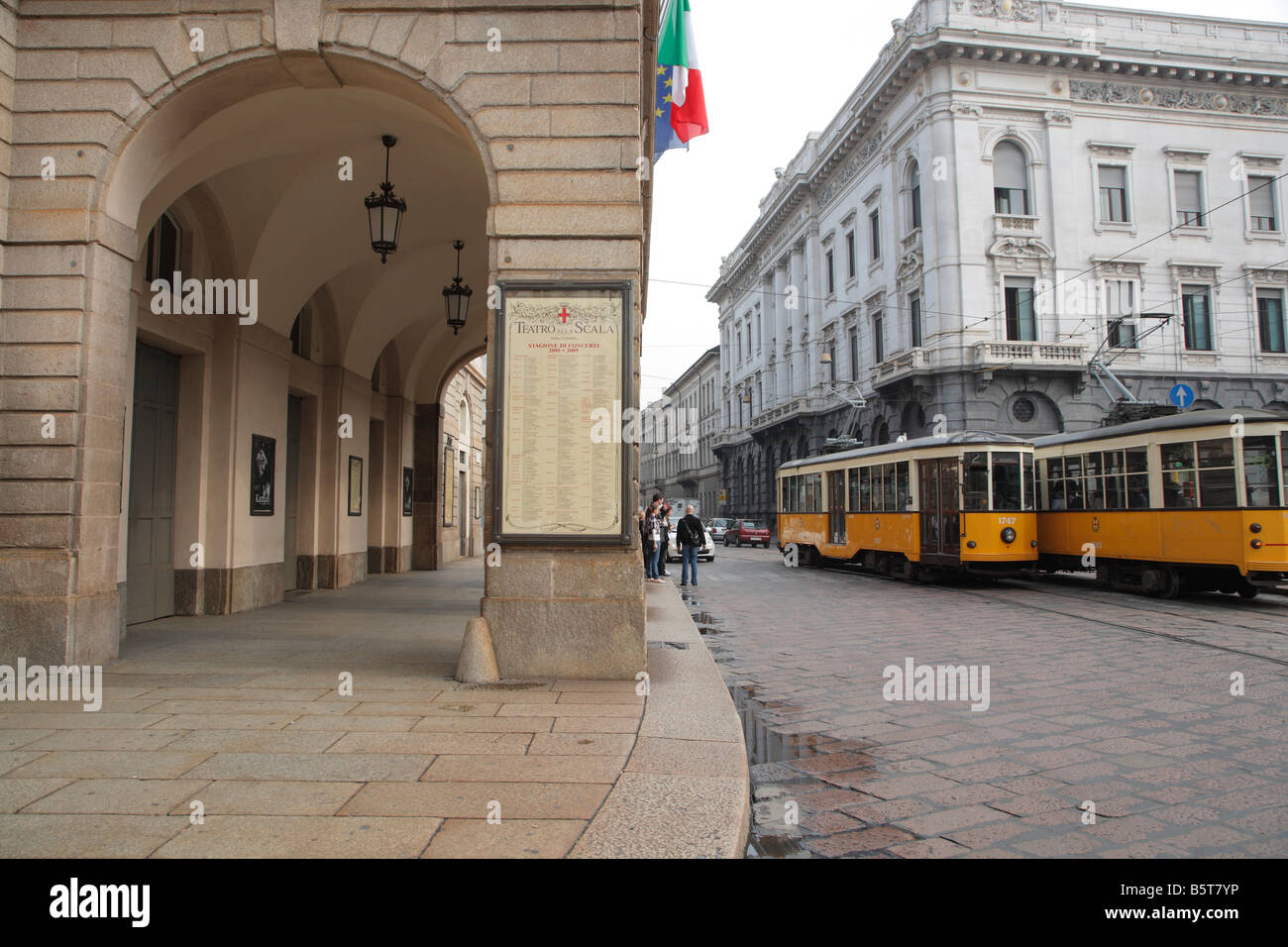 Piazza della Scala, Opera house, Milan, Italy Stock Photo