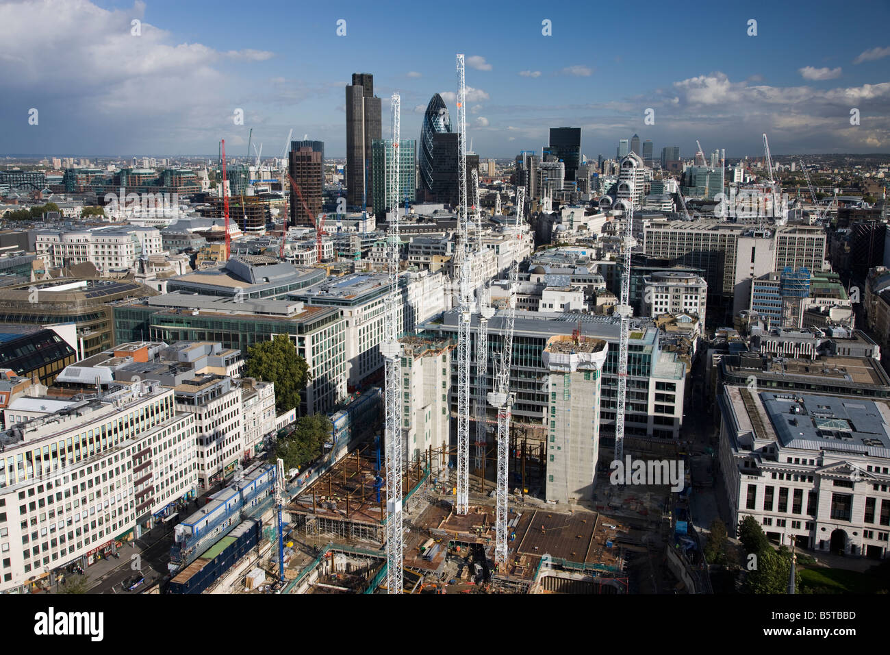 UK London view over financial district Stock Photo - Alamy