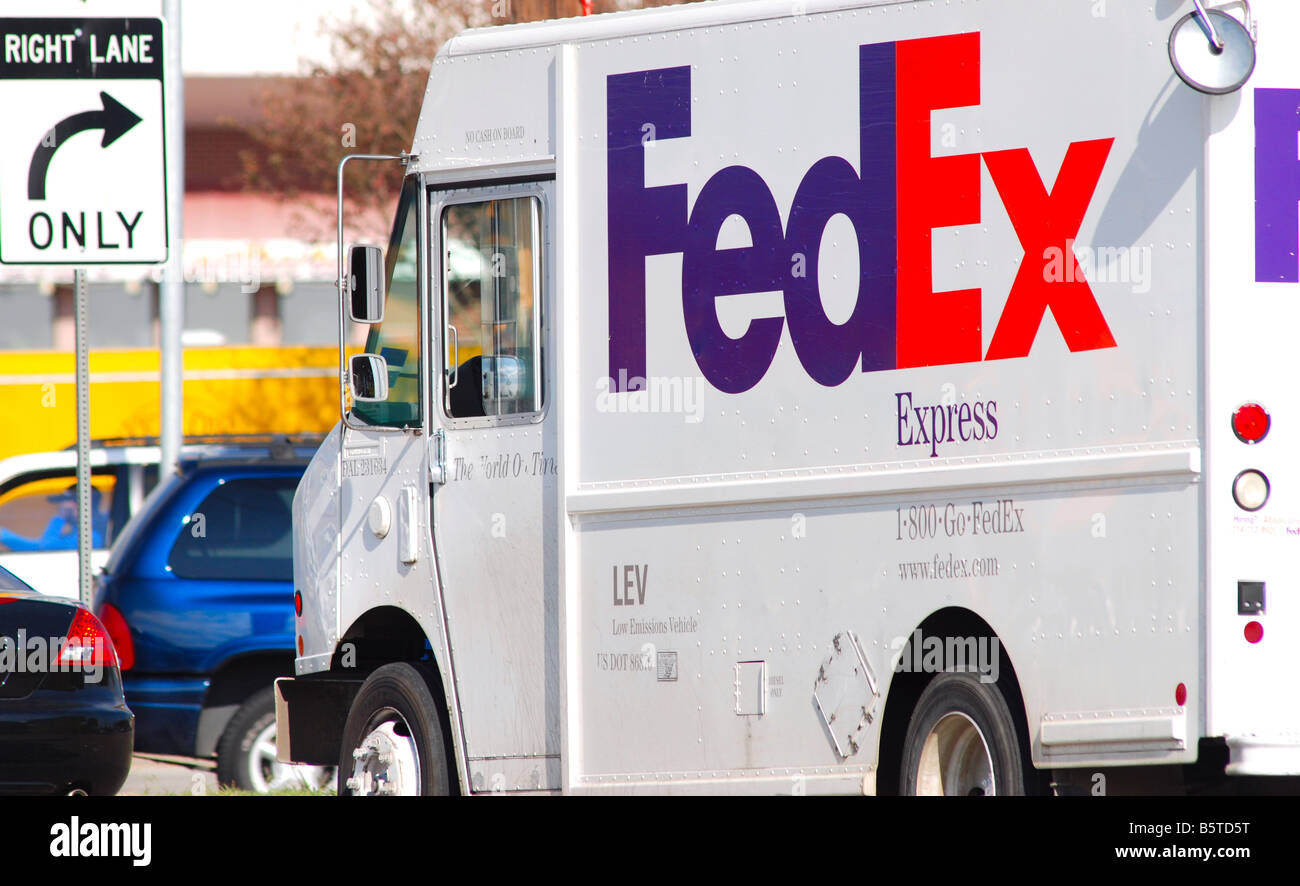 Fed Ex Right Turn Only Stock Photo