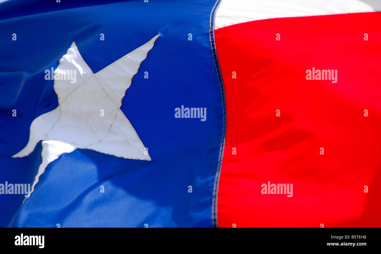 Close up of a Texas flag Stock Photo