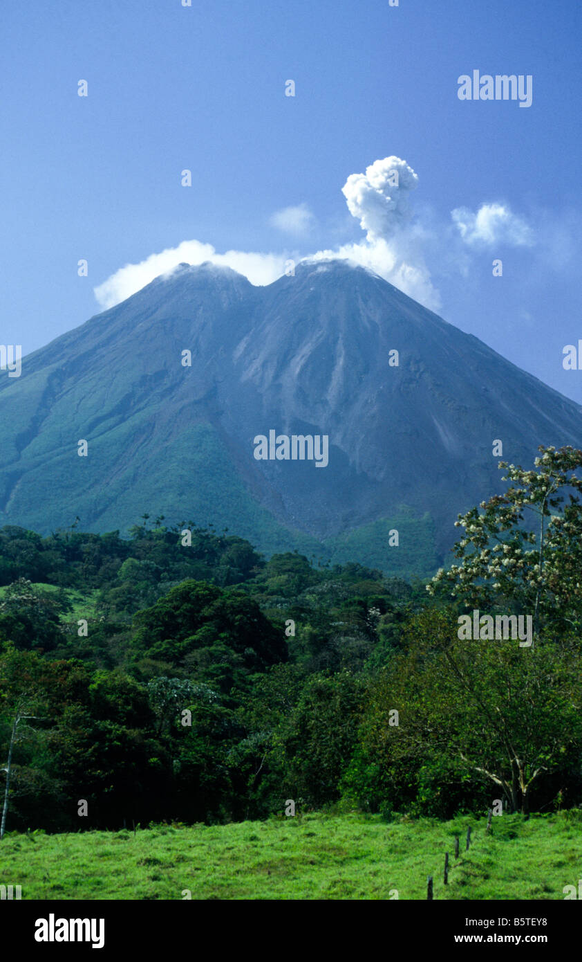 View to the volcano Arenal close to La Fortuna Costa Rica Central America Stock Photo