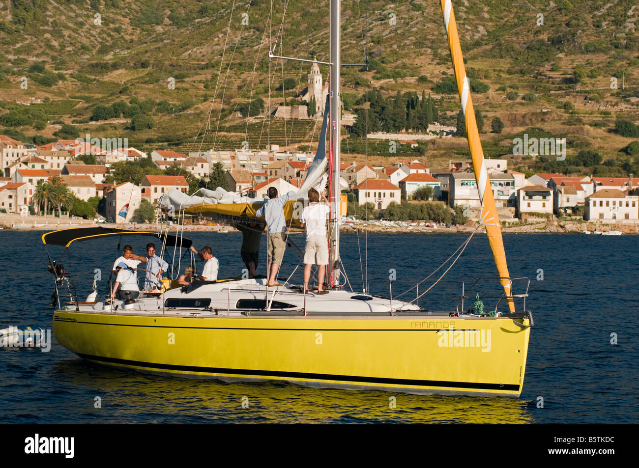 Sailing holiday in Adriatic Croatia. Stock Photo