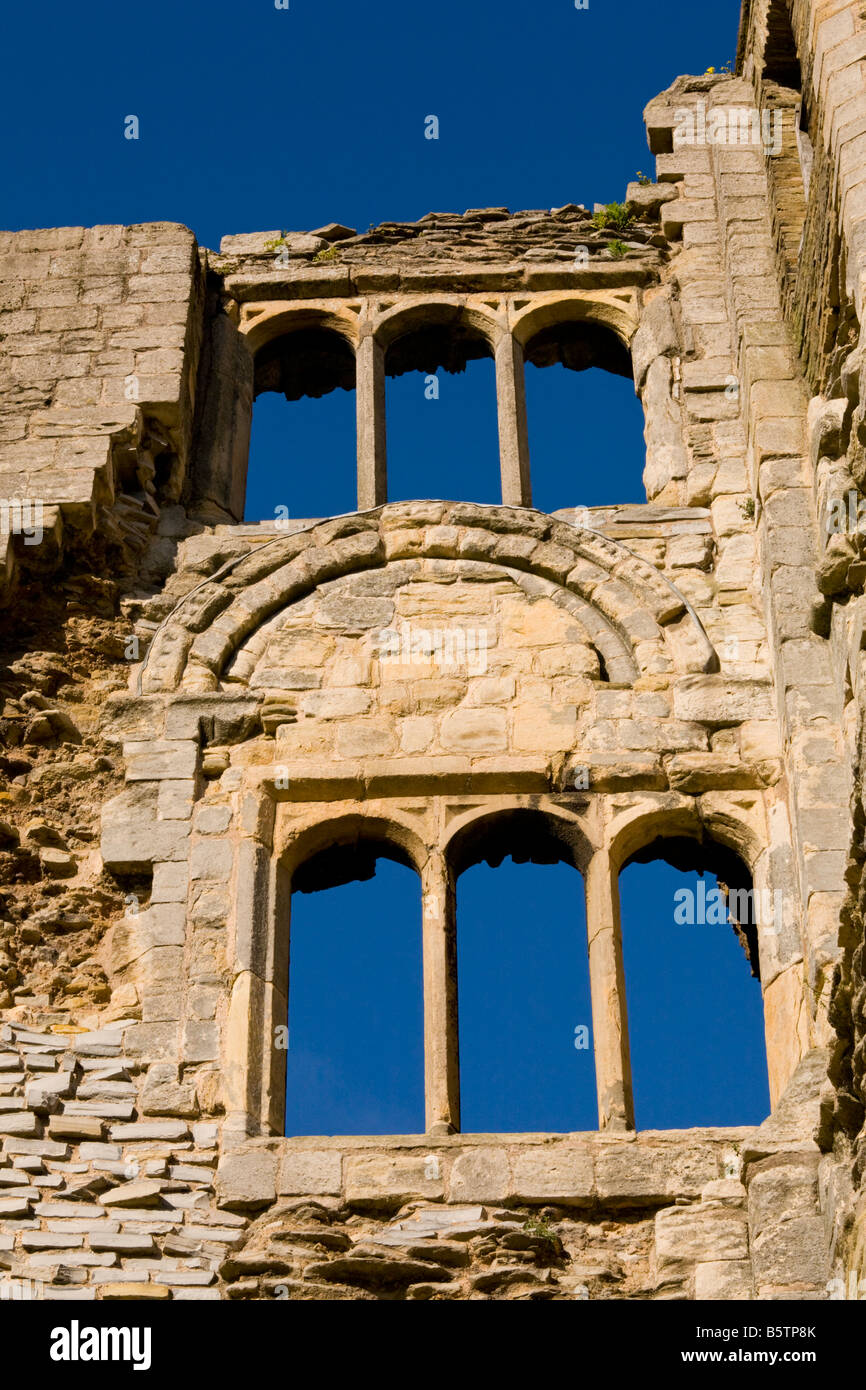 Windows in ruin of Newark Castle, Newark, Nottinghamshire, England Stock Photo