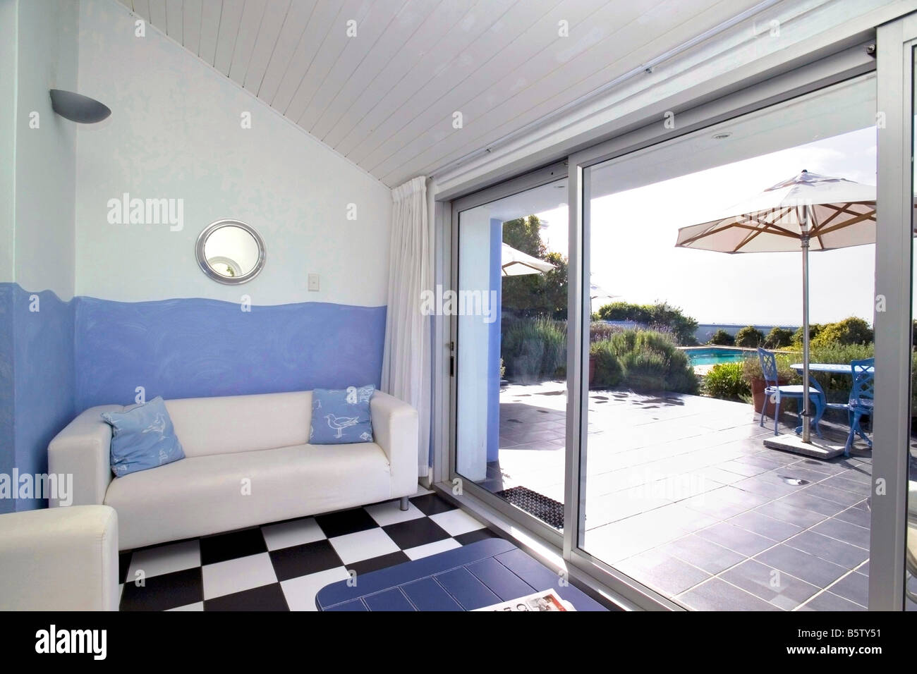 Living Room Whale Cottage Hermanus South Africa Africa Stock Photo