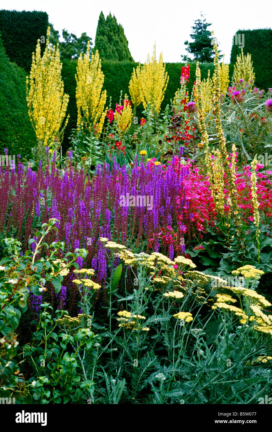 A wonderful colourful Herbaceous Border at Great Dixter Stock Photo - Alamy